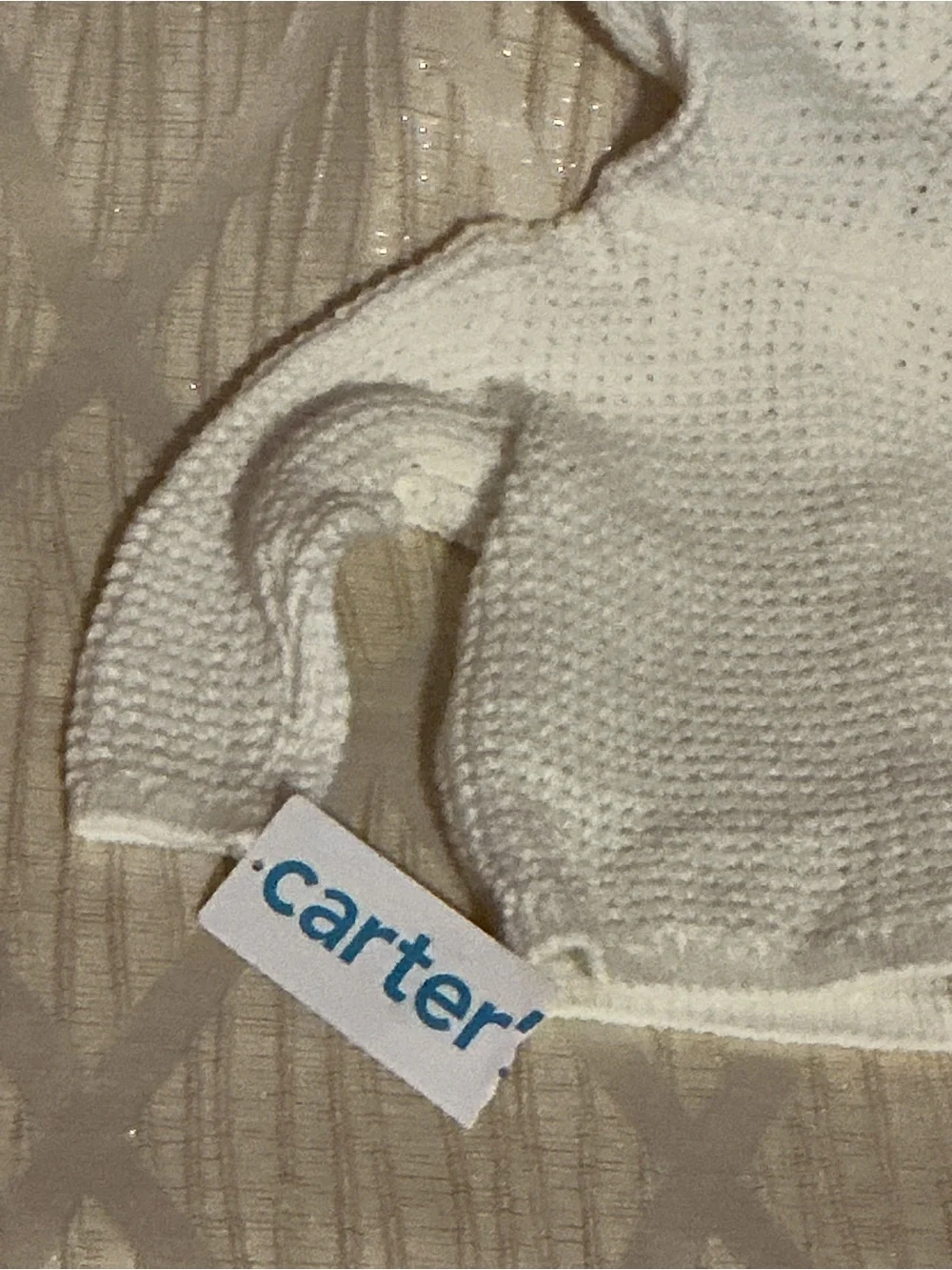 Carter's Cream Knit Hooded Baby Cardigan